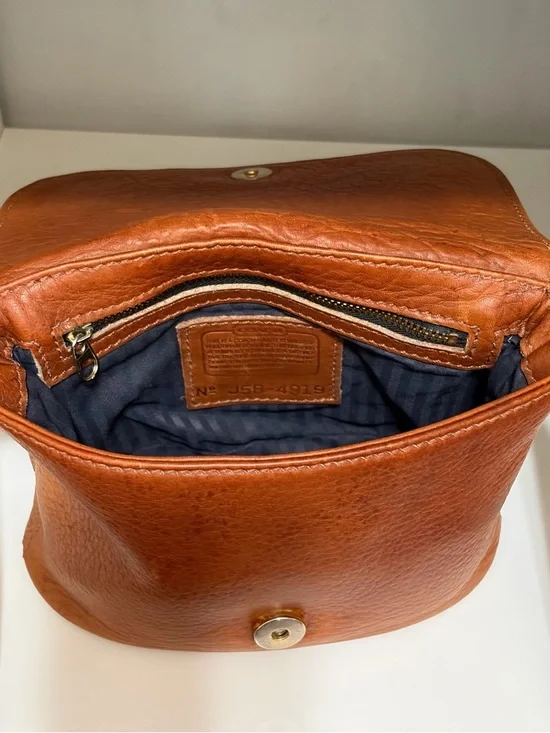 Vintage Coach Sonoma Flap Bag (#4919) Brown Leather Crossbody Bag - Picture 6 of 9